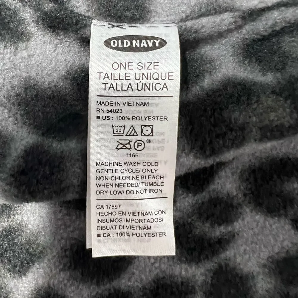 Old Navy Scarf Infinity Grey Black Leopard Print